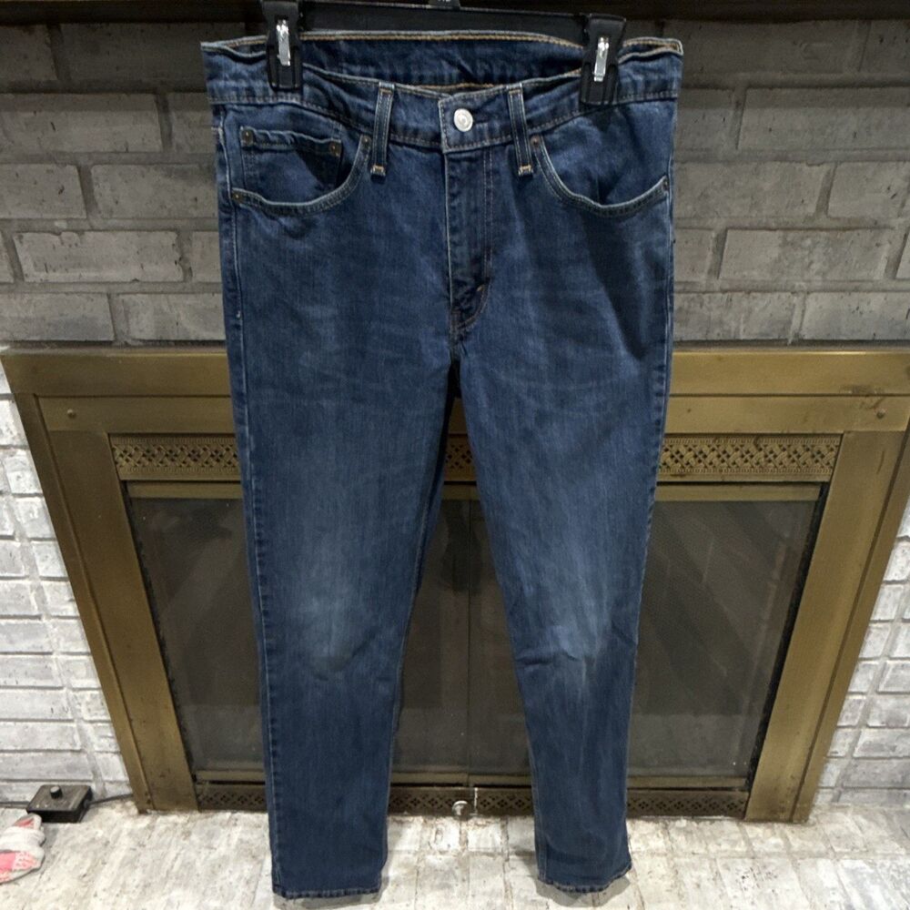 Levi's Men's Blue Denim Jeans Slim Skinny Low Rise Medium Wash 5-Pocket